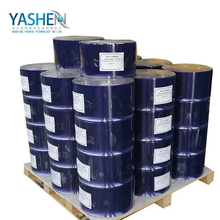 Flexible Polar Blue Clear Ribbed PVC Strip Curtain Flexible Polar Blue Clear Ribbed PVC Strip Curtain